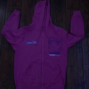 Pink Sailor moon zip up hoodie size medium